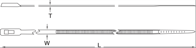 NCA-0246 - Nylon klembanden - 100pcs - lengte 810mm